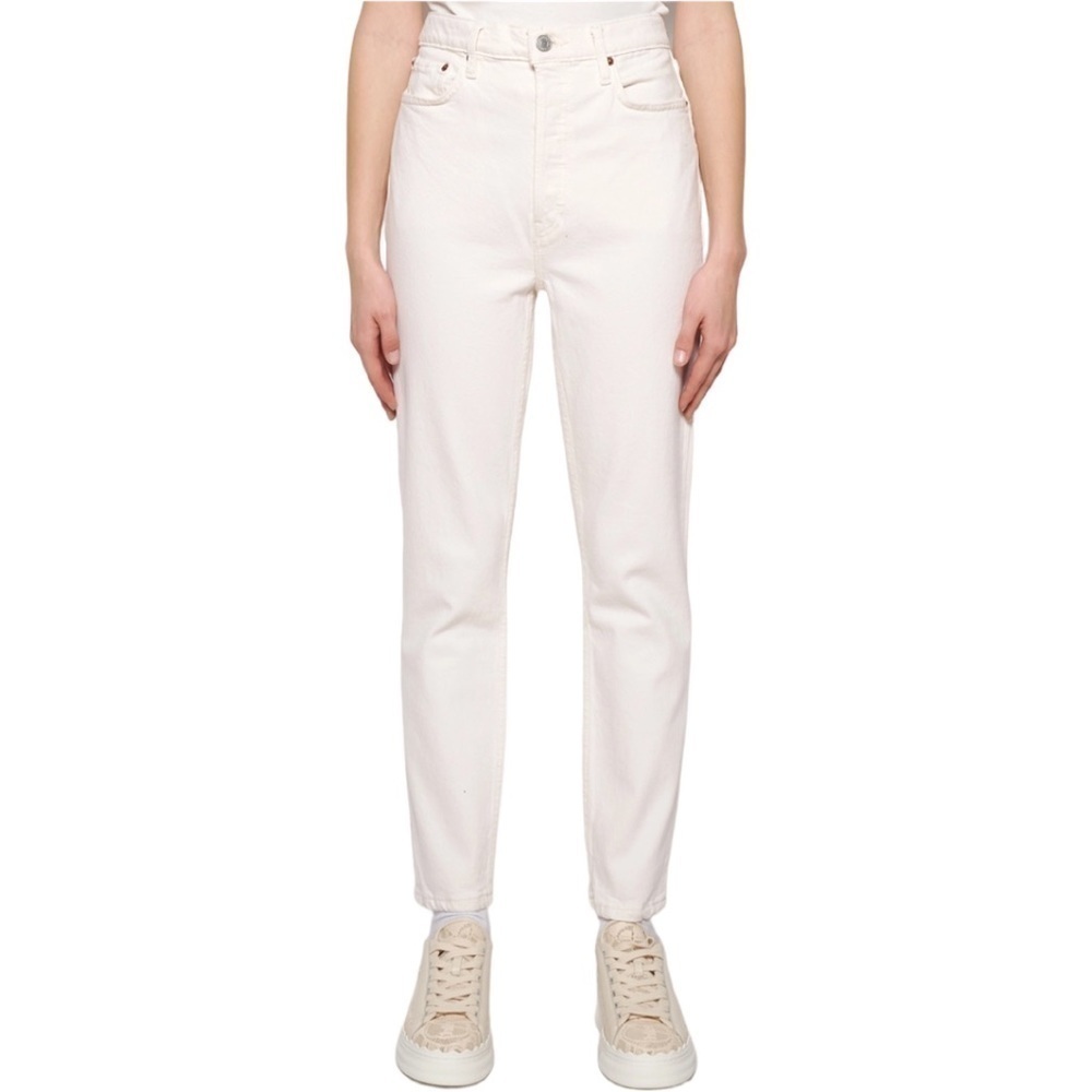NWT RE/DONE 90s High Rise Ankle Crop Jeans Vintage White